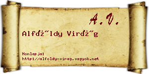 Alföldy Virág névjegykártya